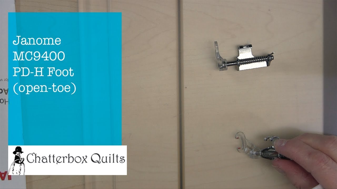 Janome MC9400 PDH opentoe darning foot YouTube
