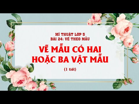 Mĩ thuật lớp 5 - Bài 24: Vẽ mẫu có hai hoặc Ba vật mẫu/@THANTHIHUE