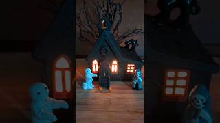 Haunted House repaint from thrift store #halloween #halloweendecor