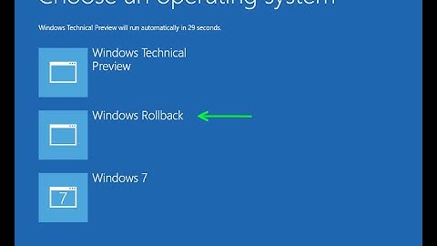 How To rollback windows 10technical preview to windows 8.1