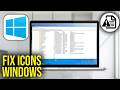 How To Fix Blank White Desktop Shortcut Icons in Windows 11 - Solve blank white and Corrupted icon