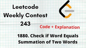 Check if Word Equals Summation of Two Words 🔥 | Leetcode 1880 | Contest-243