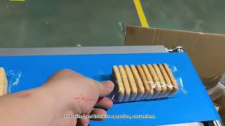 On edge biscuit cookie packaging machine