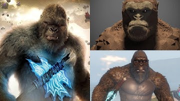 Kong 2017 vs Kong 2021 Model Comparison | Comparison of Kong in the Monsterverse I Kaiju Universe 4K