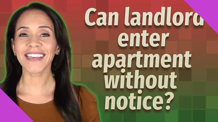 Can landlord enter apartment without notice?
