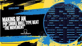 FL Studio Making of a n Pop Smoke Drill Type Beat The Movement/Making a Beat from scratch