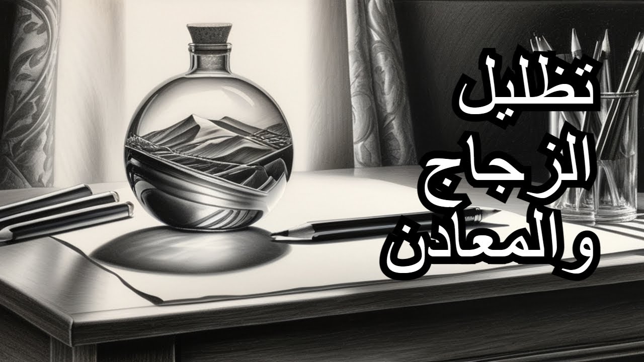 رسم و تظليل القماش و الزجاج و المعادن بشكل احترافى