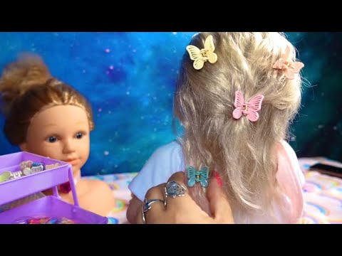 ASMR PLAYING WITH BABY DOLL AND MANNEQUIN HEAD / HAIR PLAY / SOUNDS FOR SLEEP 😴 💤💤✨🎀