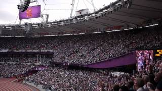Mo Farah last lap of the 5 000m, Olympic Stadium London 2012