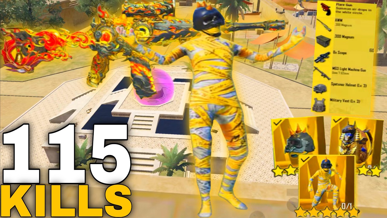 115 KILLS!😍 NEW BEST LOOT GAMEPLAY with BEST M416 SKIN🔥 PUBG MOBILE - BGMI