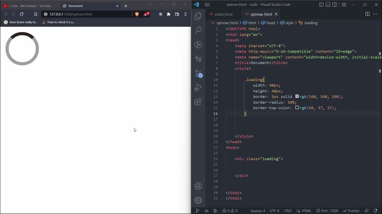 Create a Spinner using HTML and CSS ! - YouTube