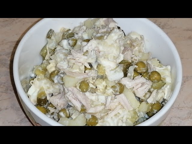 Салат из курицы с соленым огурцом видео рецепт от Тарелкиной