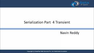 Java Serialization Part-4 Transient