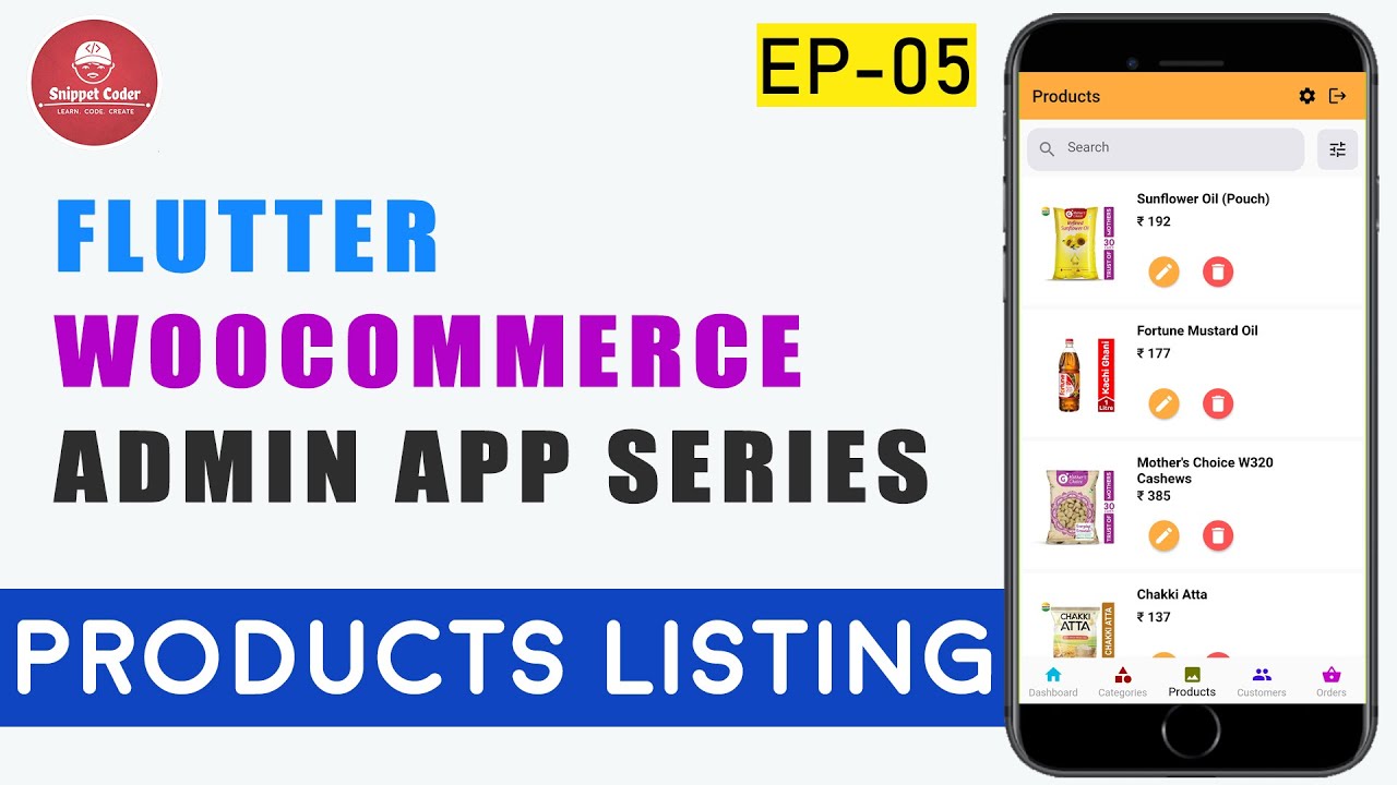 Flutter WooCommerce Admin App - EP 05 - Product Listing 🔥🔥