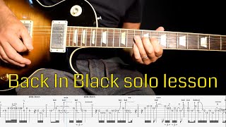 AC/DC - Back In Black solo lesson with tabs