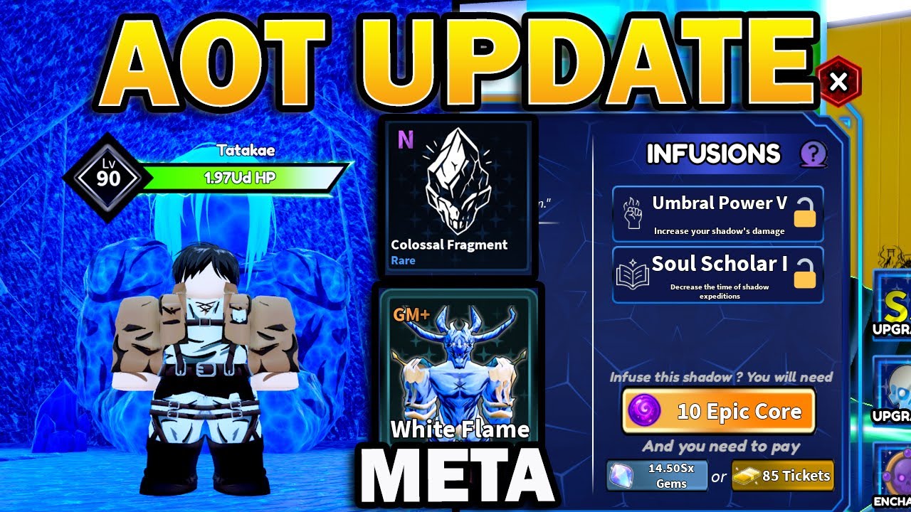 New Attack on Titan Update in Arise Crossover Today! CODES PLAYER RANKS AND MORE