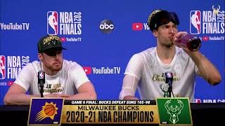 Pat Connaughton and Brook Lopez NBA Finals Game Six Media Availability | 7.20.21