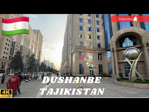 Tajikistan Dushanbe city walking tour |4k|