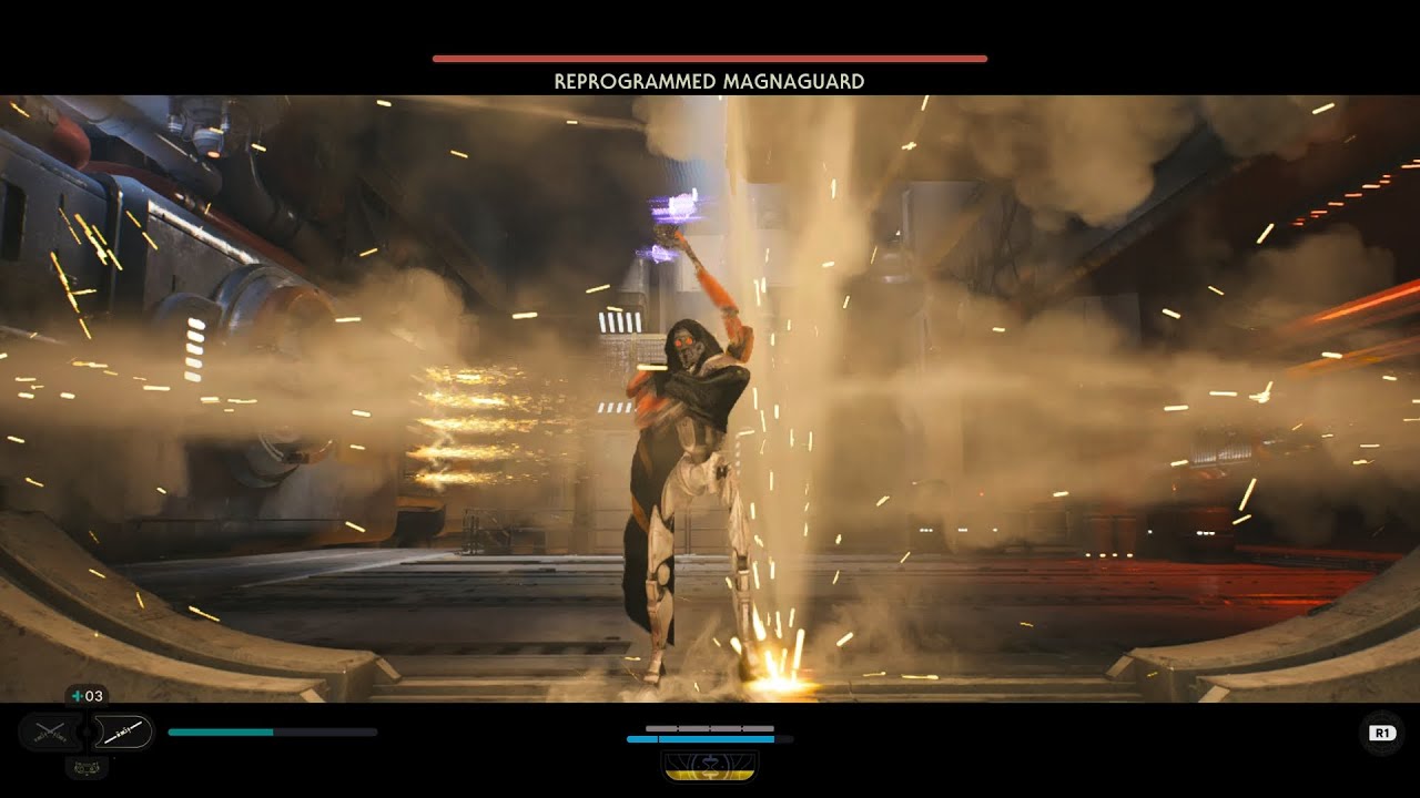 Star Wars Jedi: Survivor - Boss Fight: Reprogrammed Magnaguard - YouTube