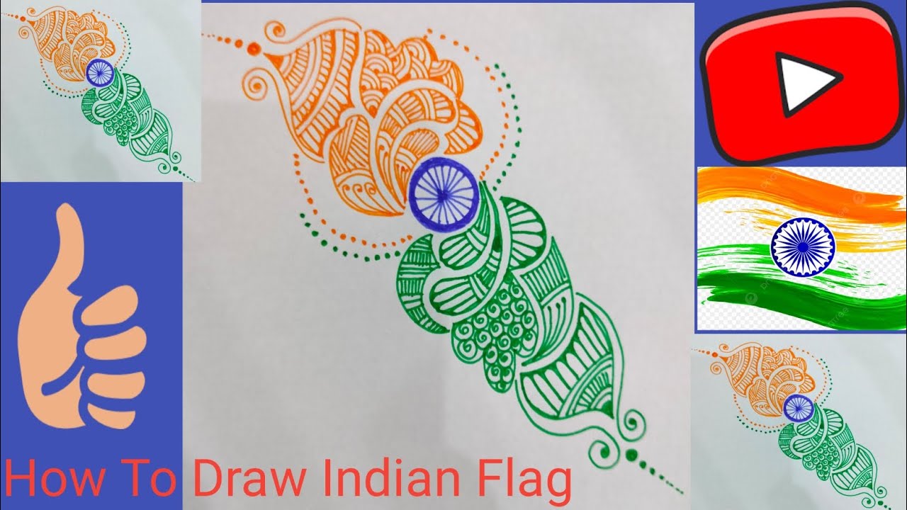 How To Draw Indian Flag Step By Step||Indian Flag Drawing Easy For ...