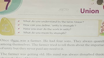 Union, Moral Value, Class 4th, Lesson 7 with Ms. Seema Sharma (B.Ed.)