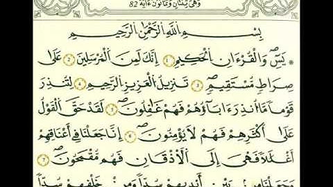 المقطع الاول من سورة يس برواية قالون للشيخ الدوكالي العالم