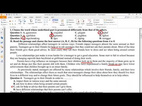 Video Tiếng Anh 11 - Giải đề kiểm tra giữa học kỳ 1 - Đề số 1 - YouTube