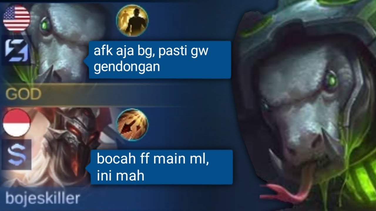 PRANK TOP GLOBAL GROCK SOMBONG MALAH DIKATAIN BOCAH SAMA TIM SENDIRI - MOBILE LEGENDS