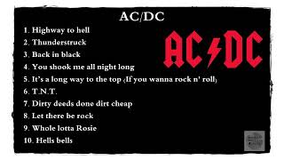 ACDC Greatest Hits  Top 10 Mejores Canciones