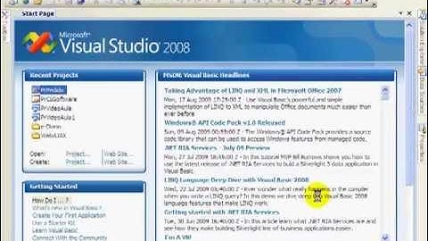 Vídeo Aula - Visual Studio 2008 - Primeiro Projeto