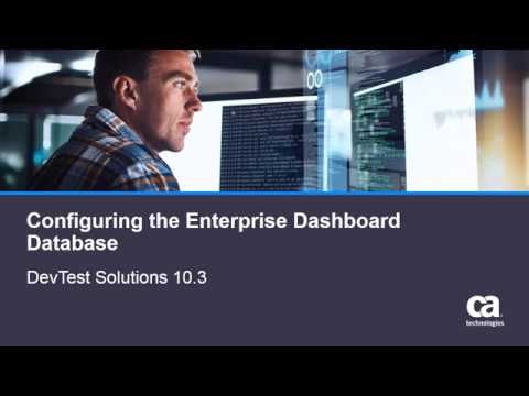 Configuring the Enterprise Dashboard Database for DevTest Solutions 10.3