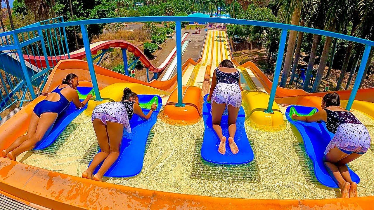 Mat Racer Water Slide at Six Flags Hurricane Harbor Oaxtepec 🇲🇽 - YouTube