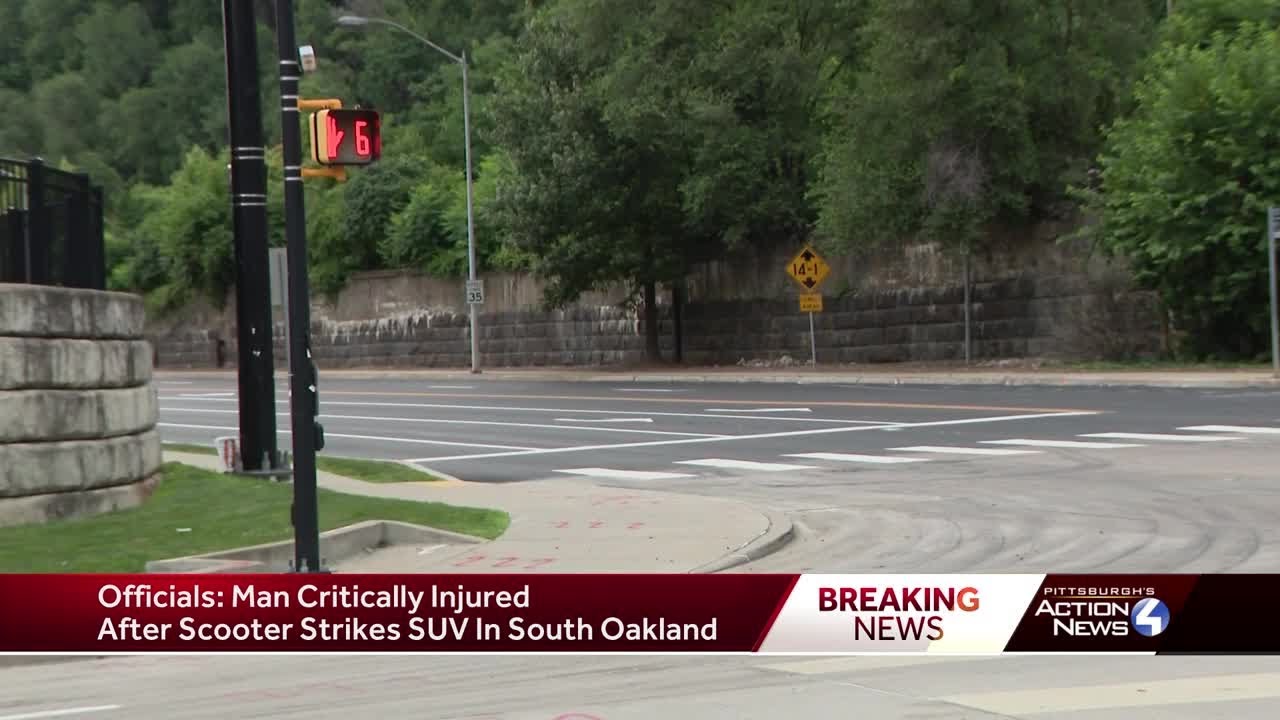 Scooter rider seriously injured after crashing into SUV - YouTube