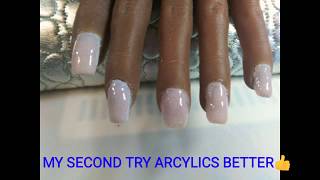 My Practice Laying Acrylic On Nail Tips