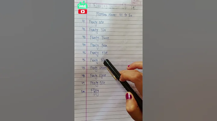 number names 41 to 50 in english | with spelling #shorts