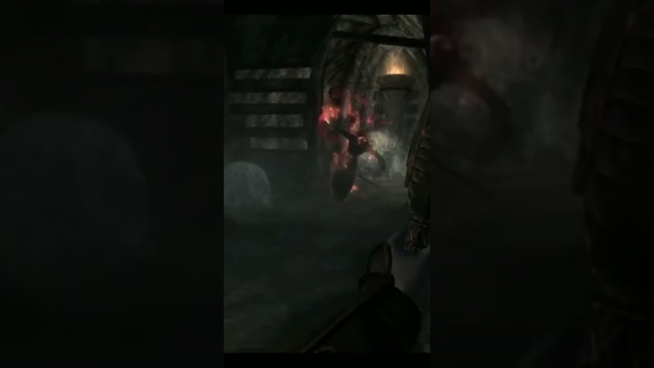 Vampires Die When You Stake Their Heads Off, Right? 😂🏹 #skyrim skyrimvr #accubow #shorts