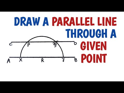 How to draw a parallel line through a given point