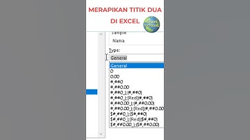 MEMBUAT TITIK DUA LURUS DI EXCEL #shorts