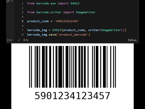Generate EAN-13 Product Barcodes in Python