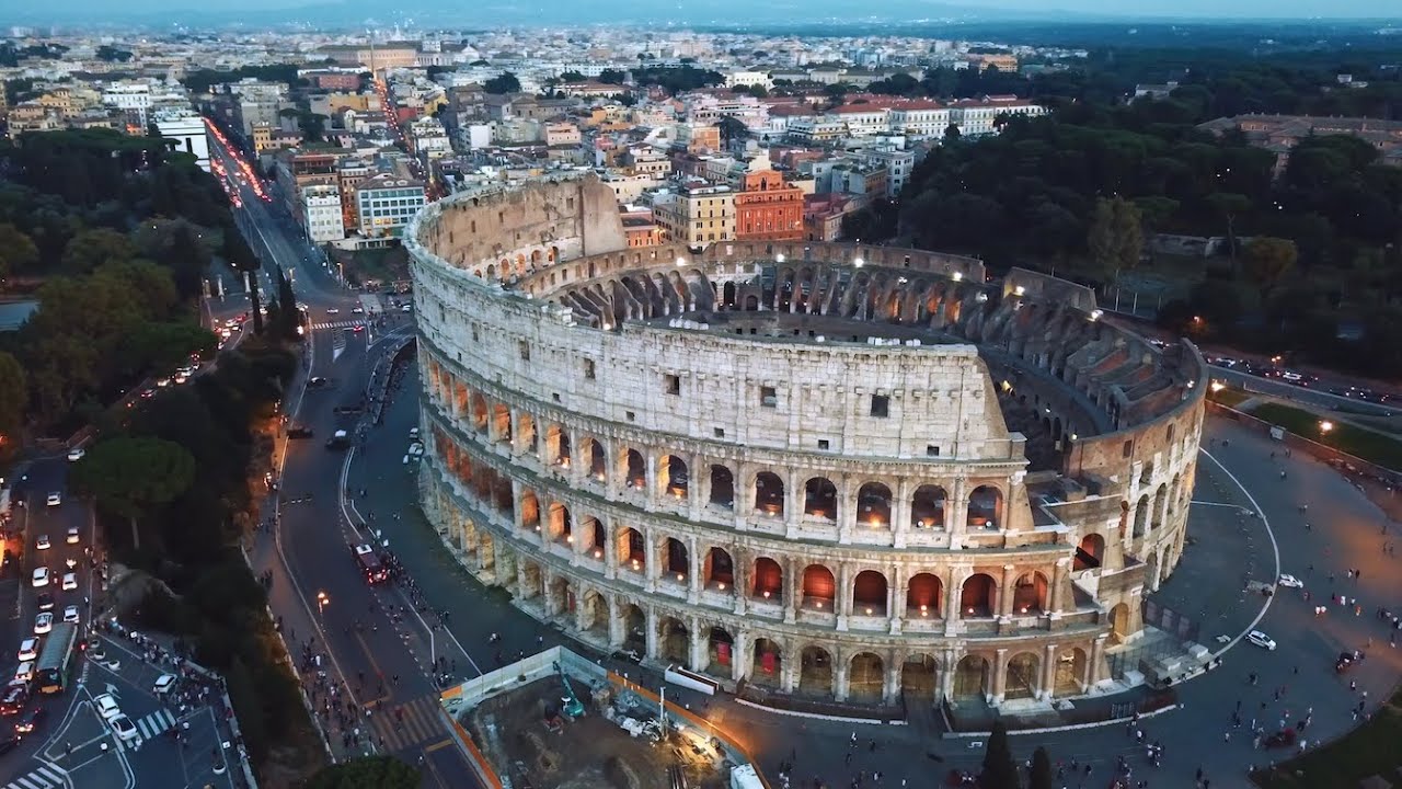 1 ЧАС Итальянская городская атмосфера – Рим 🇮🇹 Спокойная музыка и исторические улицы