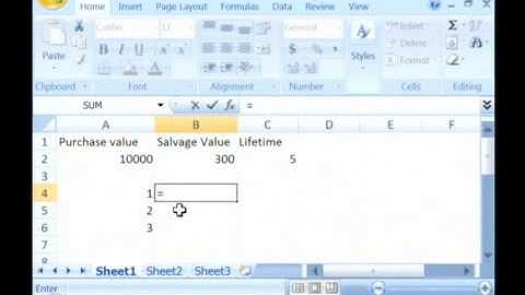How to Calculate Straight-Line Depreciation Using Microsoft Excel