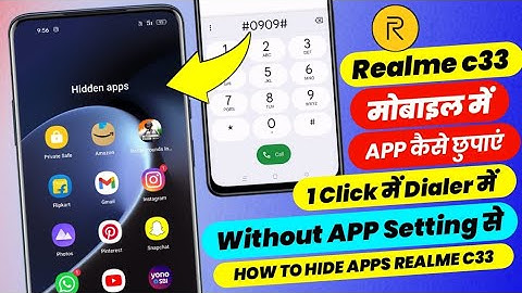 Realme c33 me app hide kaise karen | How To Hide App In Realme c33