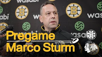 Marco Sturm gives updates before BOS @ WSH