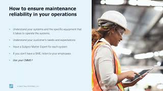 Facility Executive webinar: Ensuring Maintenance Reliability In Your Operations