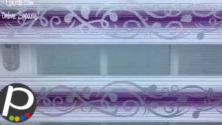 Mor Desenli Zebra Perde