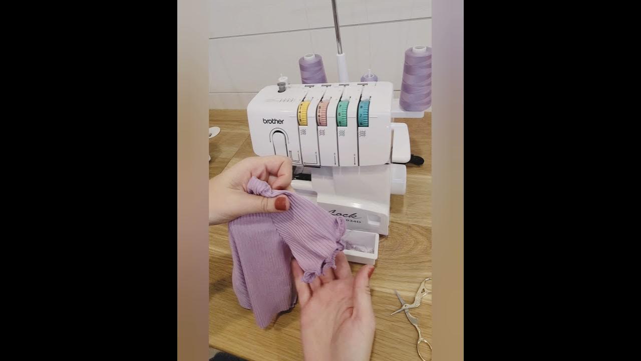 How to do a Lettuce Hem on a Knit With Your Serger YouTube