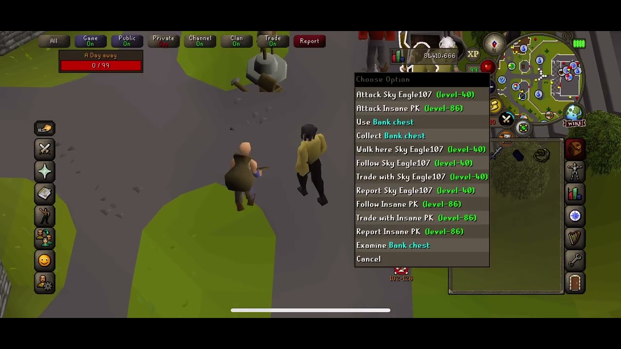 Osrs mobile pking in Dharocks