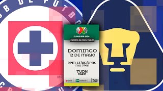 CRUZ AZUL VS PUMAS  | EN VIVO 🔴CUARTOS DE FINAL-VUELTA. LIGA MX CLAUSURA 2024