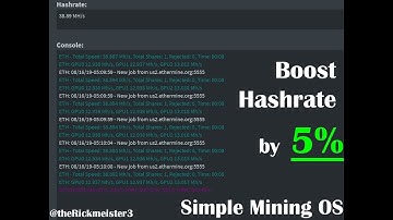 How to Boost Mining Hashrate by 5% in Simple MIning OS - Ethereum Mining