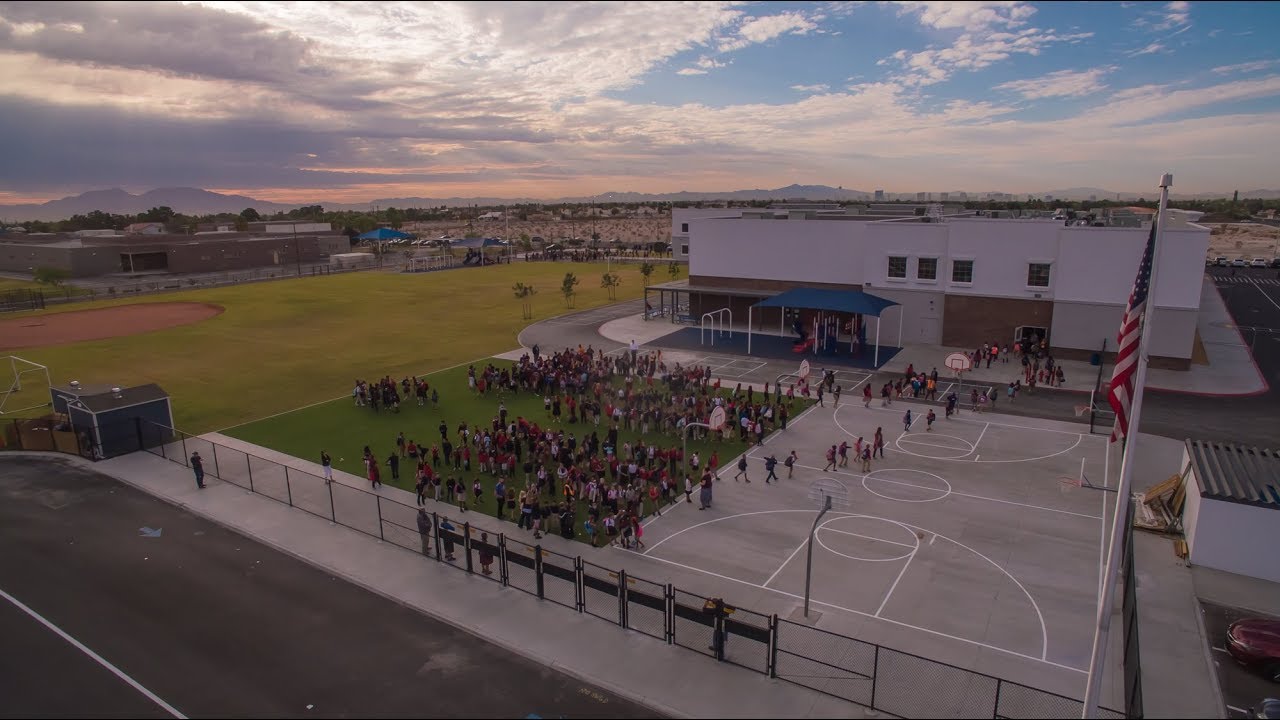 Burke Construction Group:  Flag Ceremony at Legacy School in Las Vegas, Nevada
